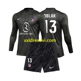 Atlético Madrid Jan Oblak 13 Golmanski Domaći Dječji Nogometni Dres 2024-2025 Dugim Rukavima